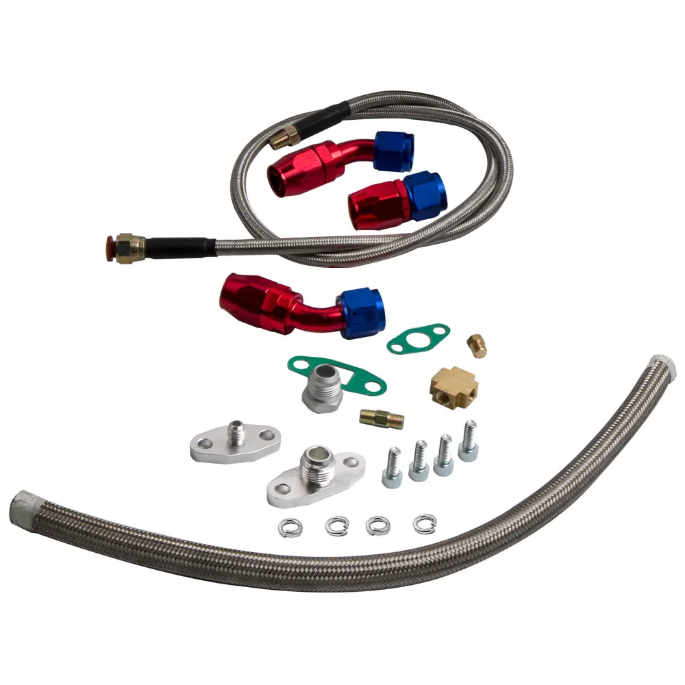 AMPTZ Kit alimentación y retorno de aceite para turbo T3 T4 T04E