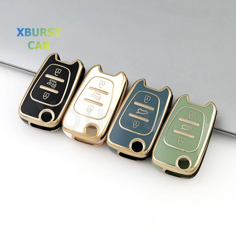 Funda TPU plegable llave coche 3 botones Hyundai I20 I30 Kia Rio