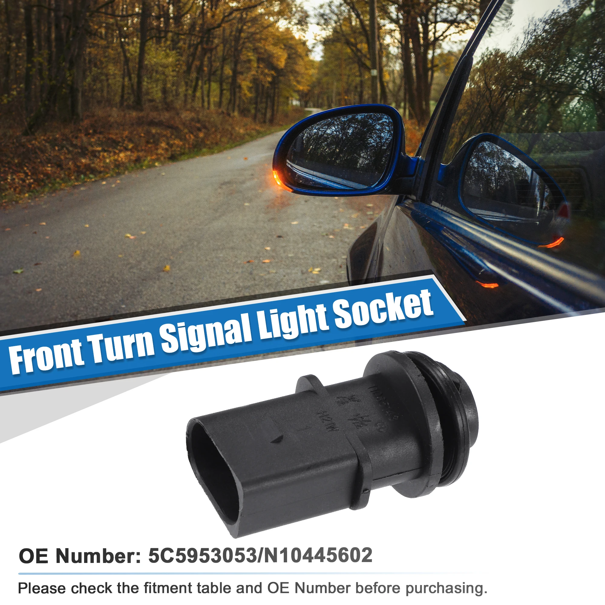 UXCELL 2 piezas No.5C 5953053   Toma de luz intermitente para Volkswagen Phaeton 2004-2006 para Volkswagen Passat 2006-2010 - imagen 2