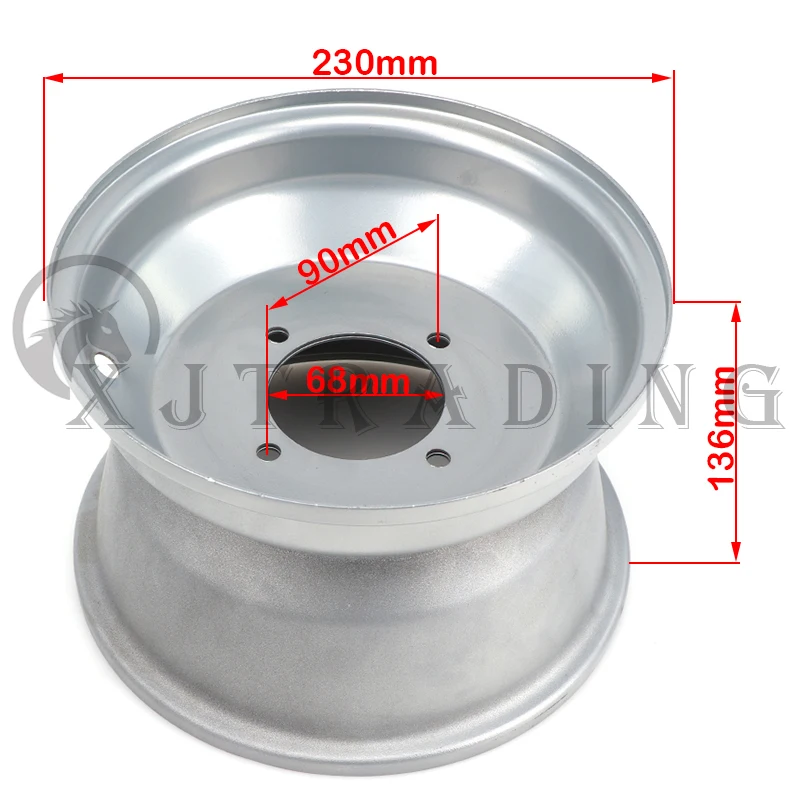Cubo de rueda 8 pulgadas 4 agujeros para ATV quad y buggy 110cc-250cc - imagen 4