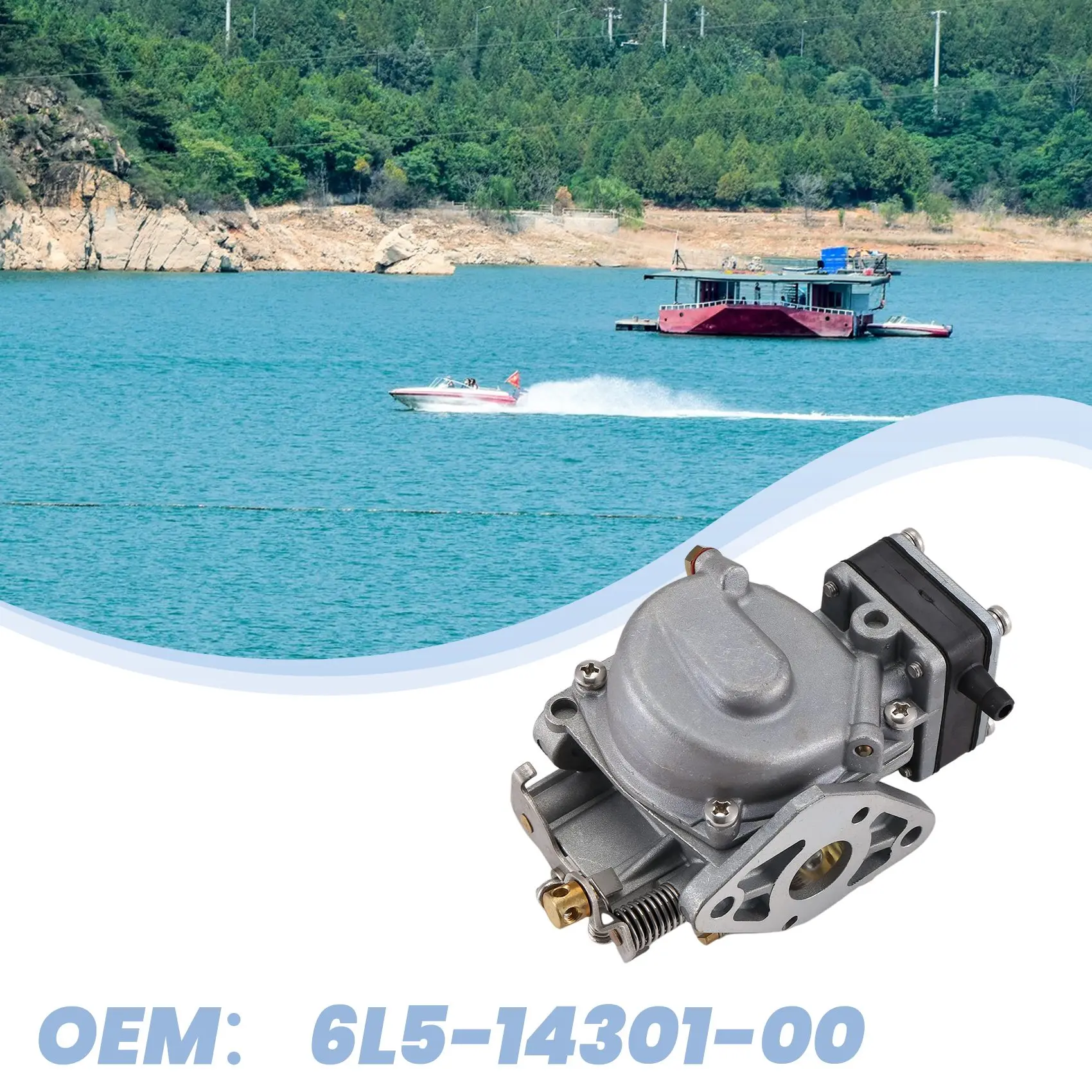 Carburador AB56 6L5-14301-00 para fueraborda 3 HP 2 tiempos - imagen 2