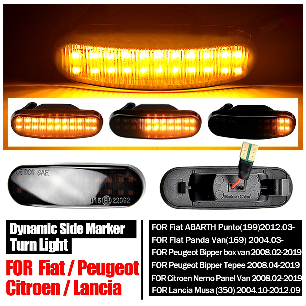 Intermitente lateral LED dinámico para Fiat Panda, Punto, Stilo y Qubo - imagen 2