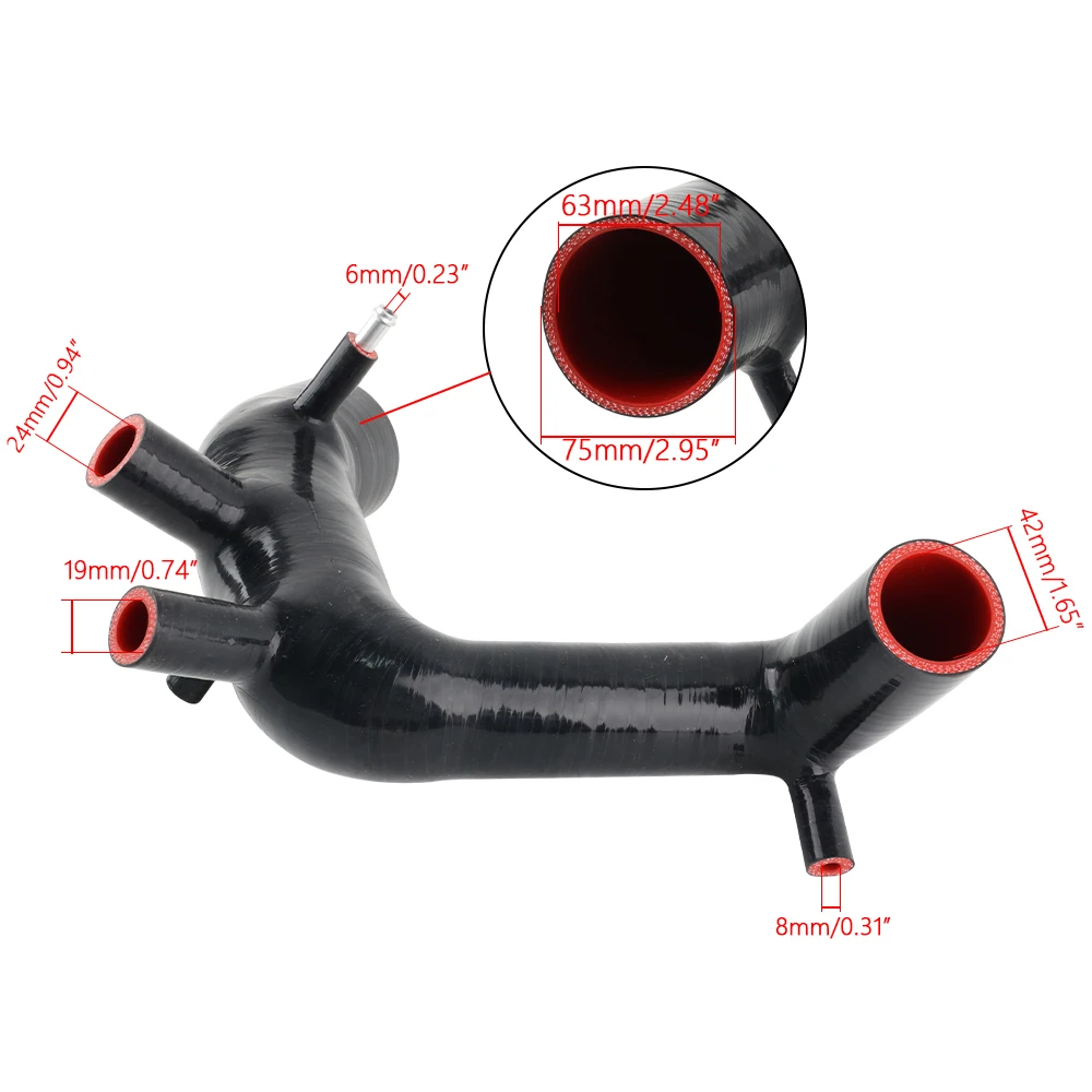 Tubos Admisión Silicona Turbo Negro – VW Golf, Jetta, Beetle y Audi MK4 - imagen 3