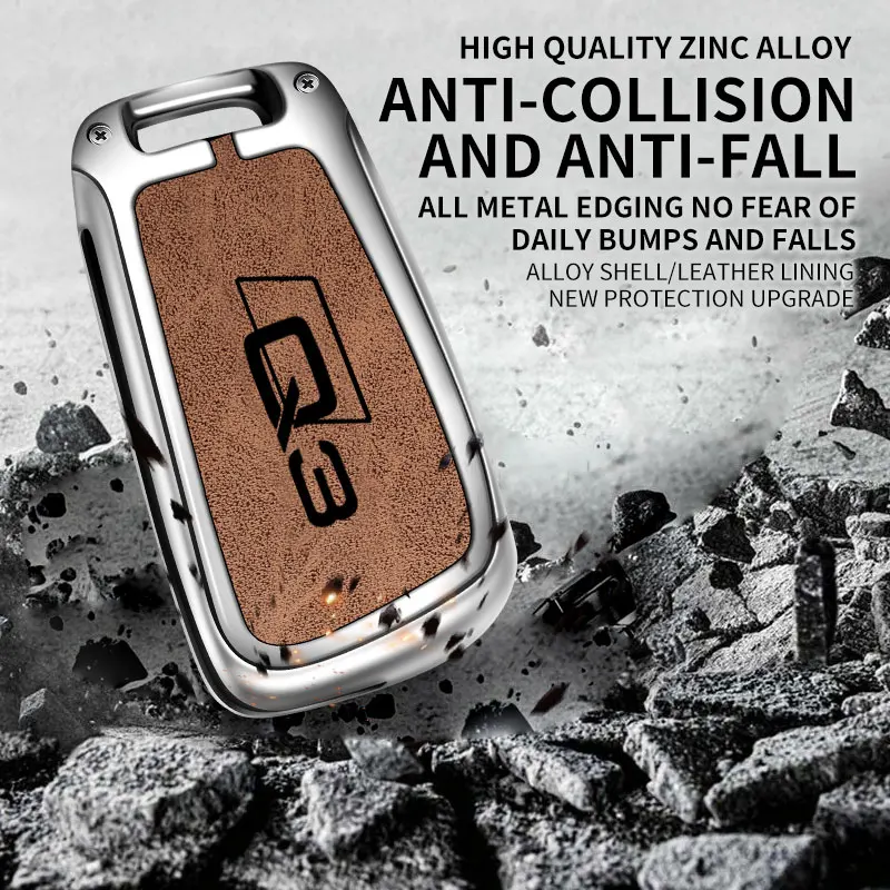 Protector funda llave Audi Q3 Q7 A3 de zinc - imagen 5
