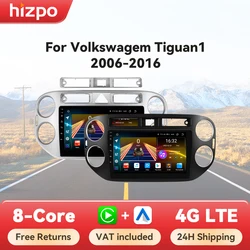 Radio 2 DIN Hizpo con Android Auto y CarPlay para VW Tiguan I
