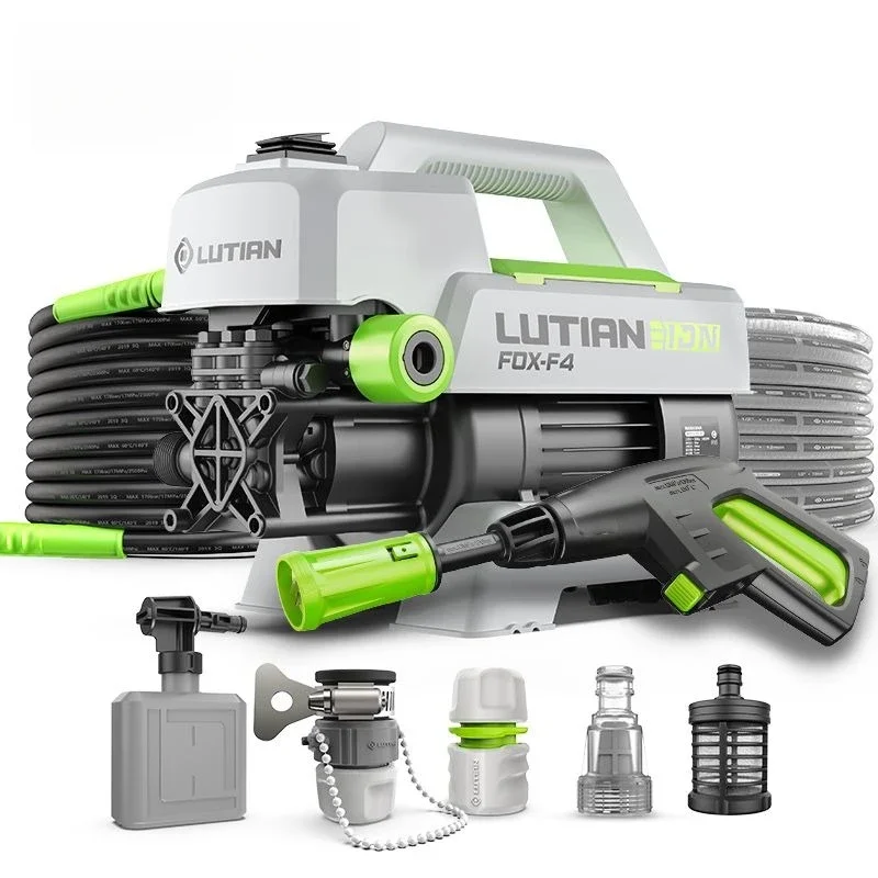 Hidrolavadora coche 1400W pistola presión, cepillo y espumador - imagen 3