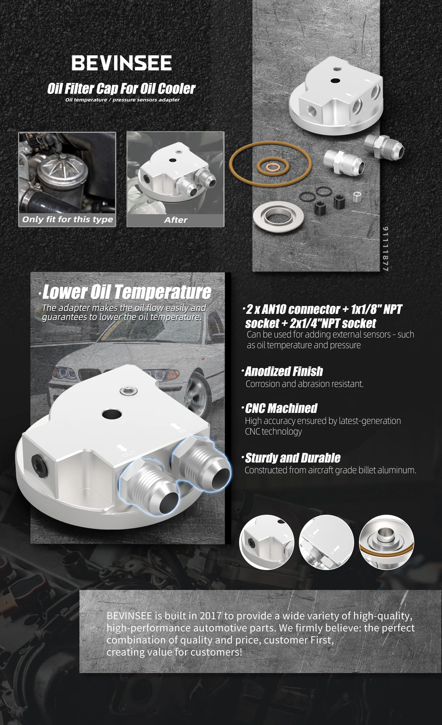 Tapa de filtro de aceite