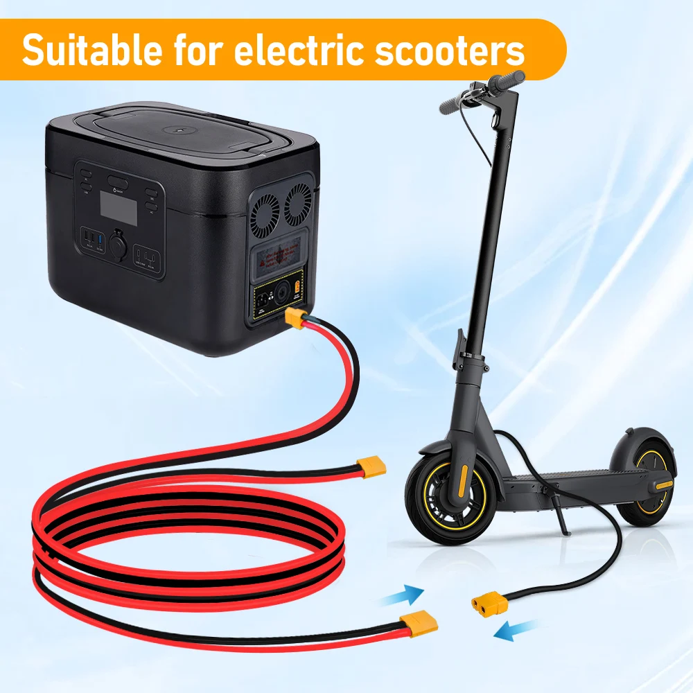 Cable extensión XT60 hembra-macho de silicona 16AWG para batería - imagen 3