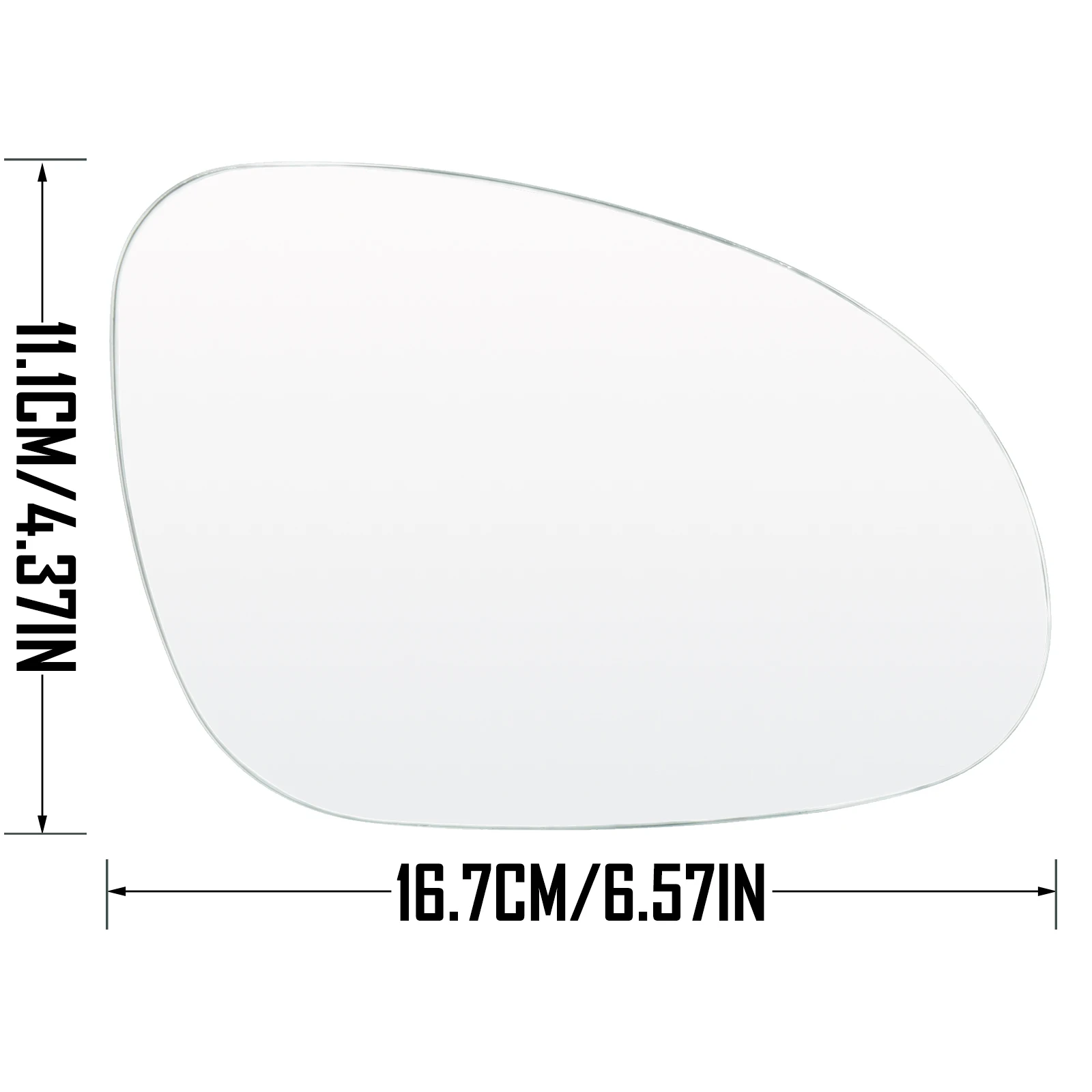 Espejo retrovisor lateral para puerta izquierda y derecha, cristal transparente con placa para VW Golf 5 MK5 Jetta Passat B6 2006-2009 - imagen 2