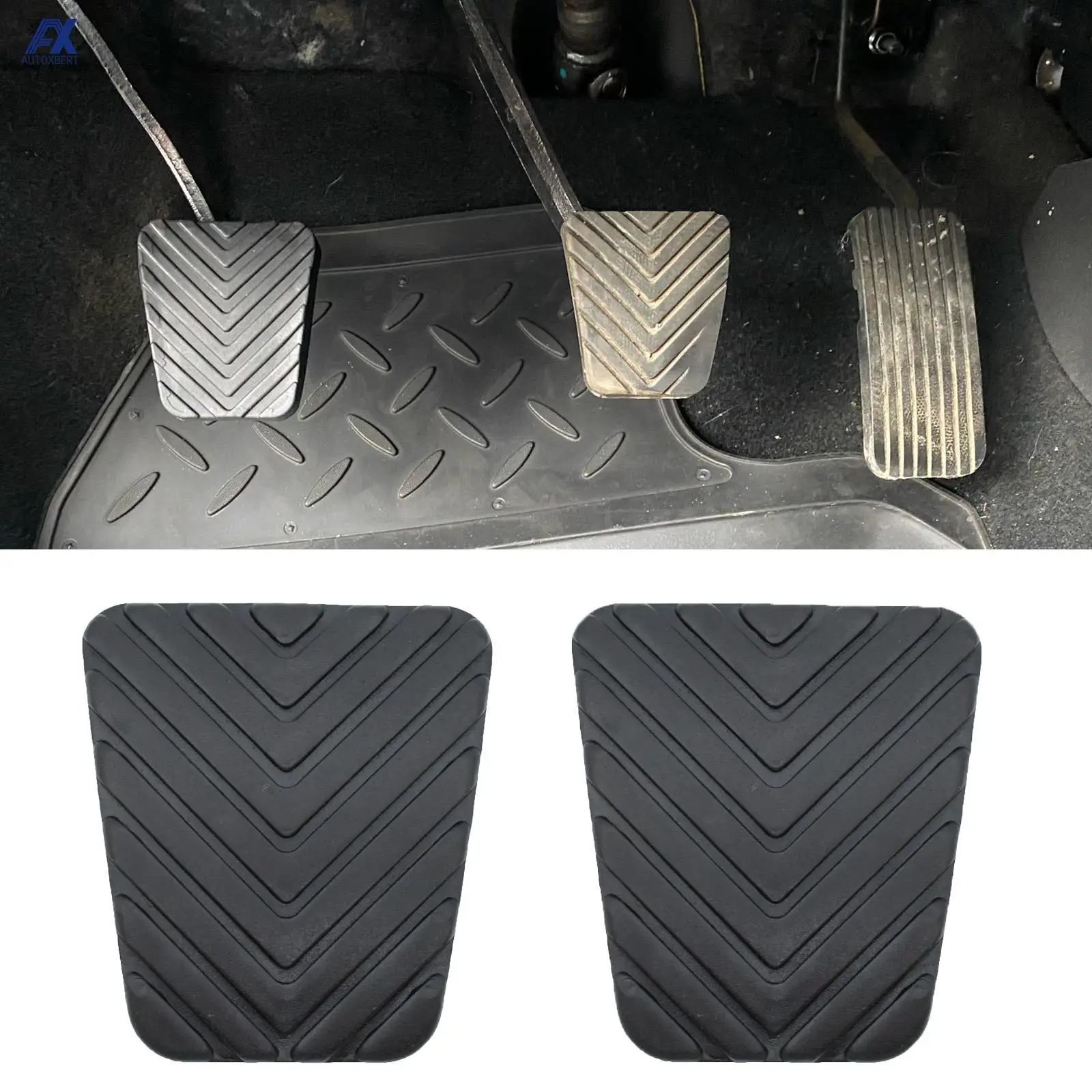 2x cubierta de almohadilla de Pedal de embrague de freno de goma para Hyundai Accent Elantra Sonata Tucson i20 i30 Mitsubishi Pajero Montero Lancer EVO Car