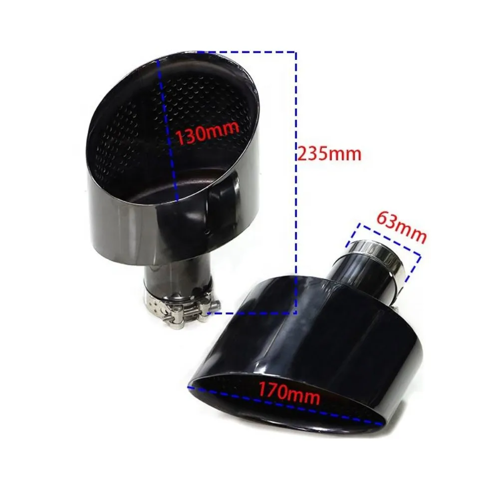 Punta escape acero inox RS6 para Audi A3 A4 A5 A6 A7 RS3 RS4 RS5 RS7 - imagen 2