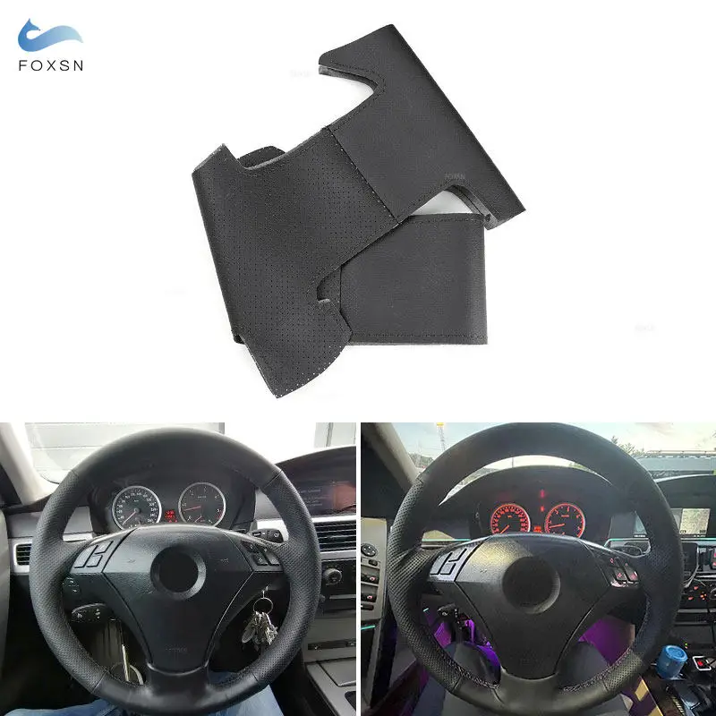 Funda para volante BMW Serie 5 E60/E61 – microfibra perforada negra