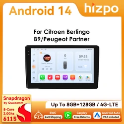 Pantalla Android Hizpo 9" para Citroën Berlingo 2008-2019
