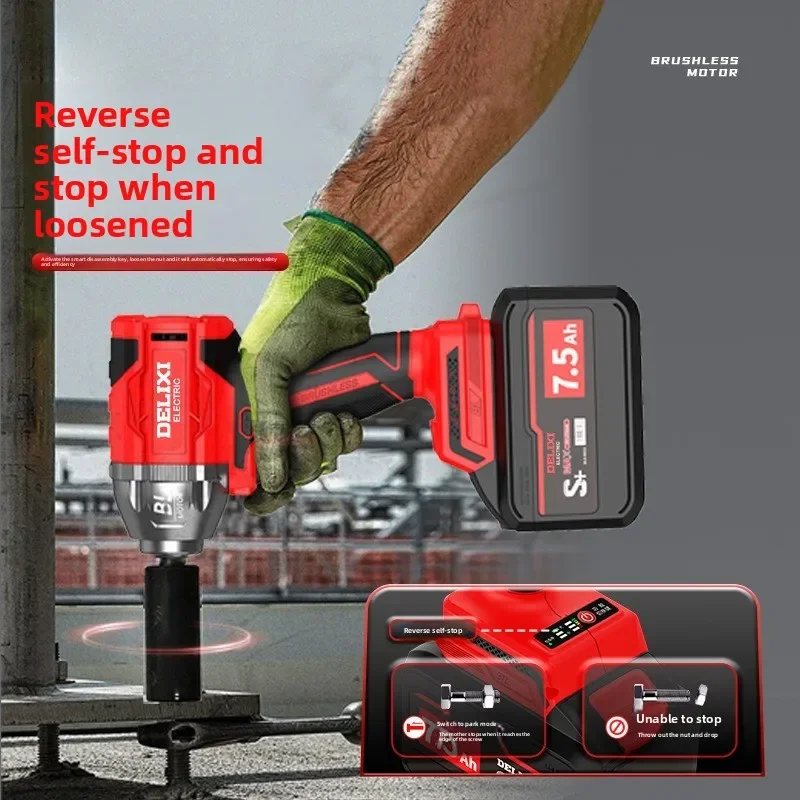 Llave impacto inalámbrica sin escobillas – alto par motor y litio para coche - imagen 4