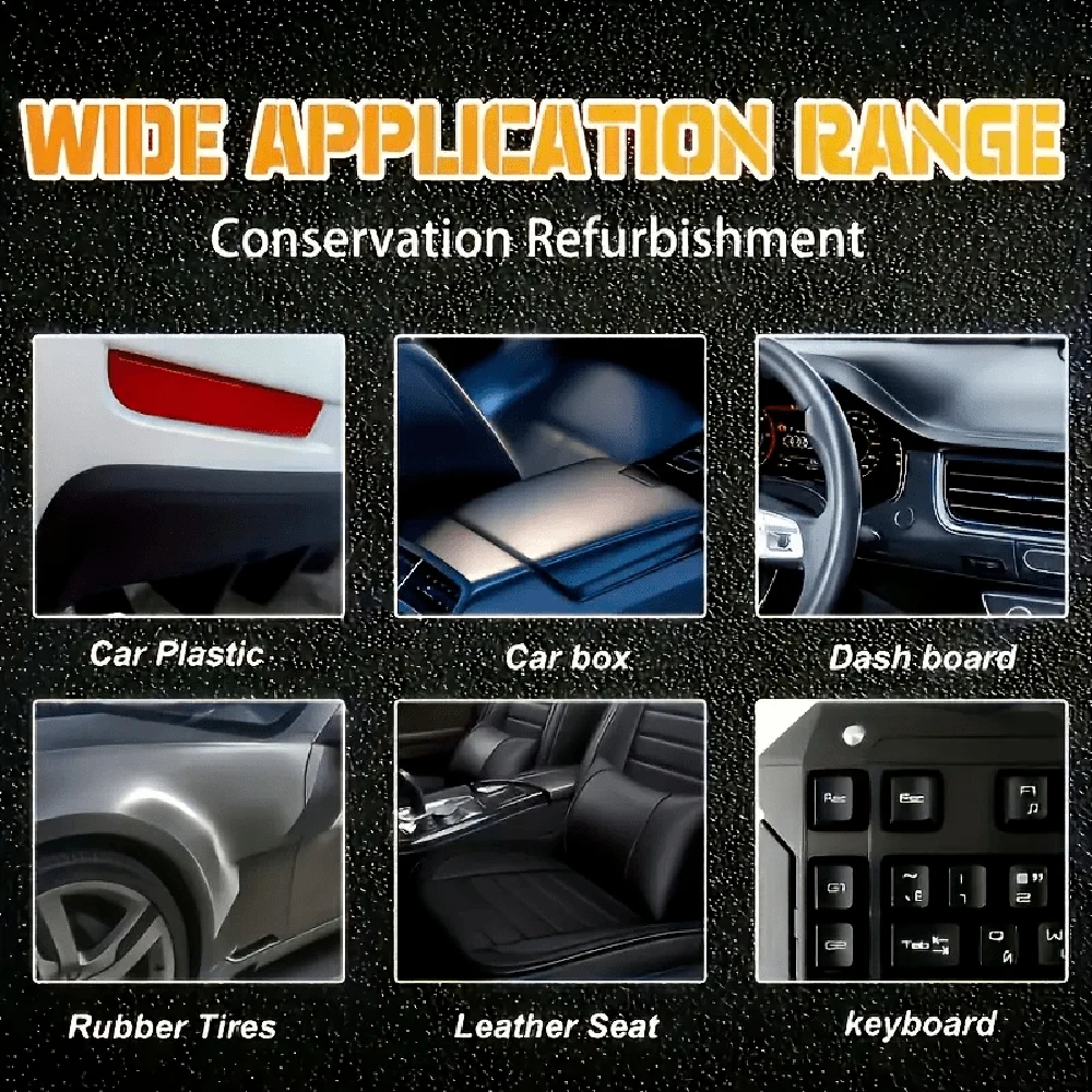 Pasta reparadora de cuero y plástico negro para interior coche