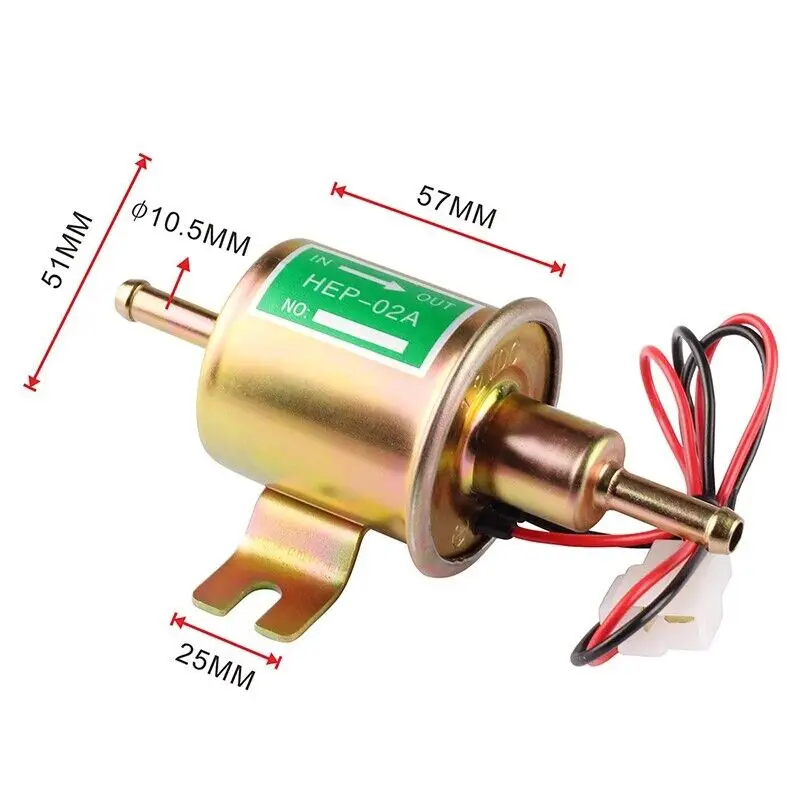 Bomba de combustible eléctrica diésel universal HEP-02A 12V-24V - imagen 5