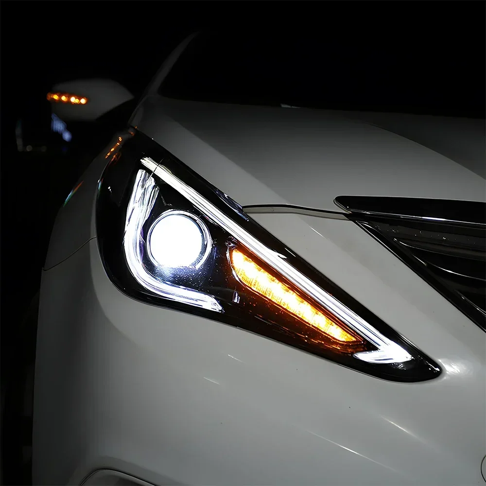 Faros delanteros LED Hyundai Sonata 2011-2015 estilo ojos de diablo