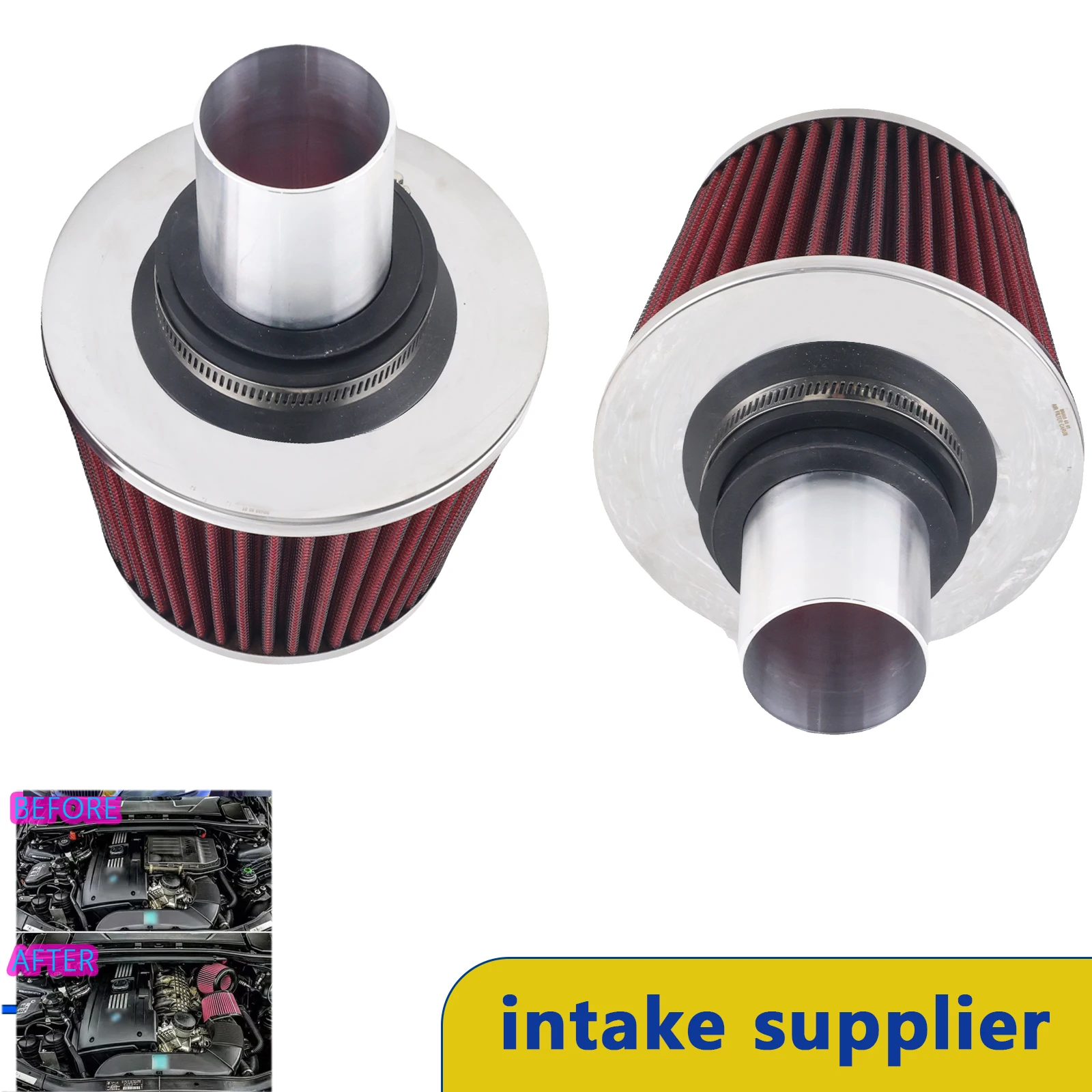 Kit de admisión doble cono BMW N54 biturbo 135i 335i 535i Z4 - imagen 2