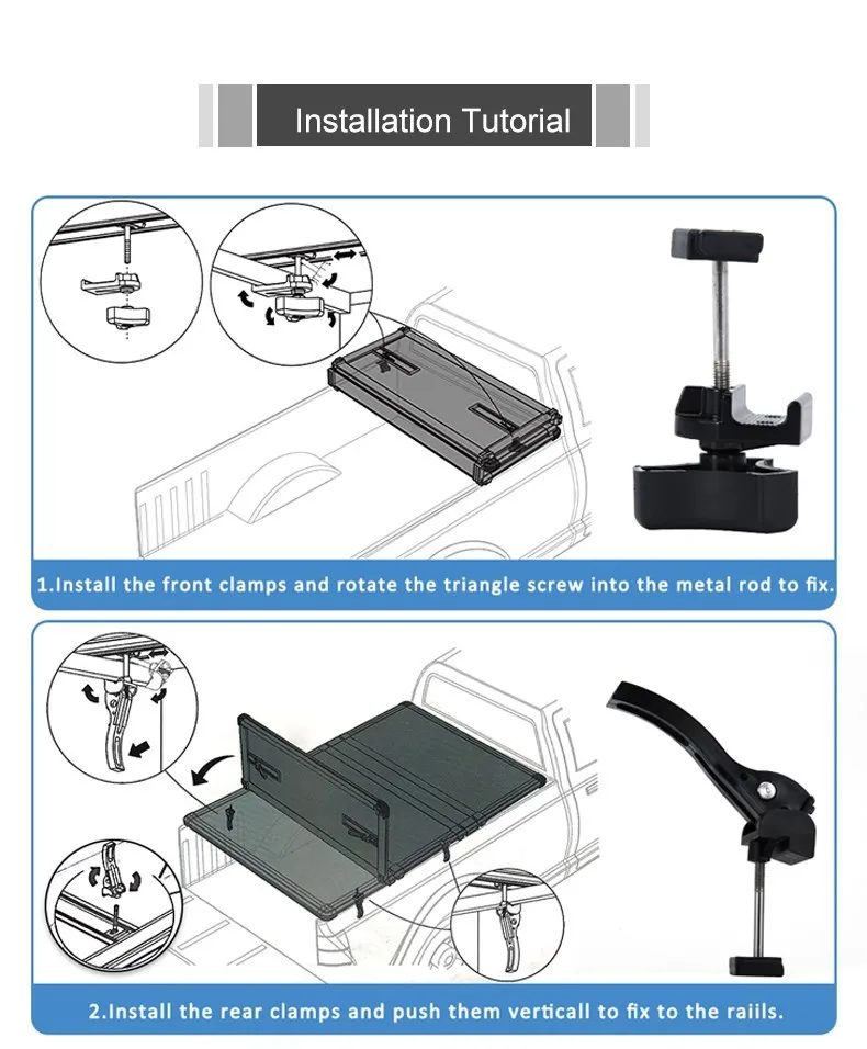 Kit abrazaderas y tornillos para cubierta Tonneau de cama de pickup - imagen 4