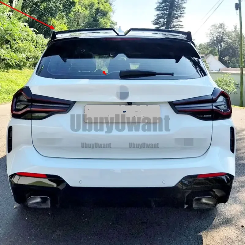Alerón trasera spoiler maletero BMW X3 G08 iX3 fibra carbono ABS negro - imagen 2