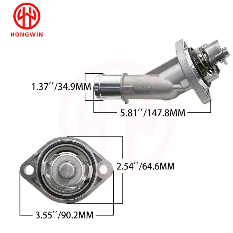 25500-2E080 Carcasa termostato refrigerante Hyundai Elantra/Kia Forte - imagen 2