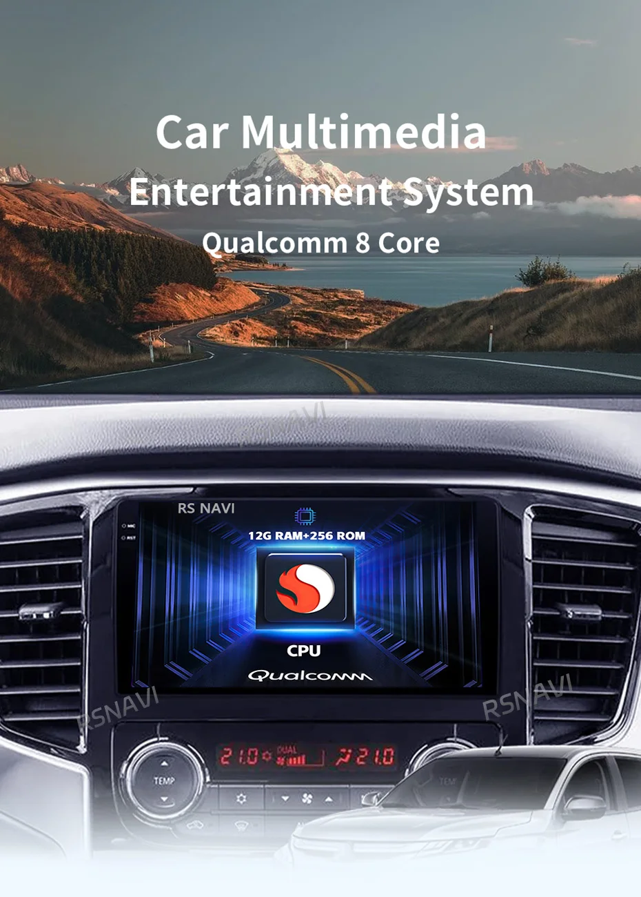Radio Android 15 con pantalla táctil para Mitsubishi L200