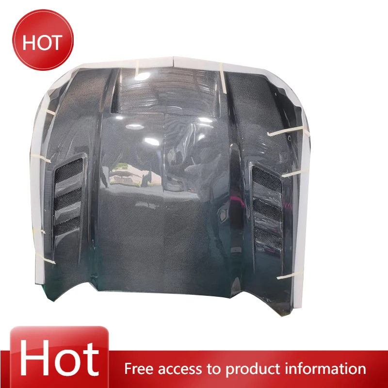 Capó de motor de capó delantero de fibra de carbono estilo TF de alta calidad para Mustang 2024+