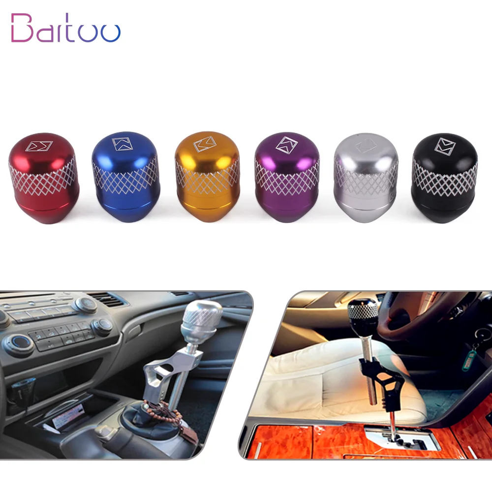 Pomo de cambio de aluminio M10x1,5 para Honda con grabado blanco