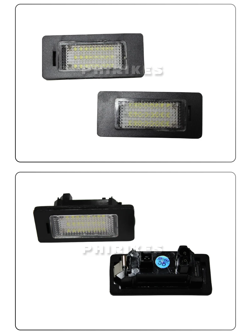 Iluminación LED blanca de 6000K para matrícula