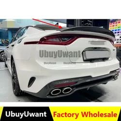 Uso para KIA K8 Stinger Spoiler Real brillante fibra de carbono ala trasera estilo R accesorios deportivos Kit de carrocería Stinger alerón trasero 14-19