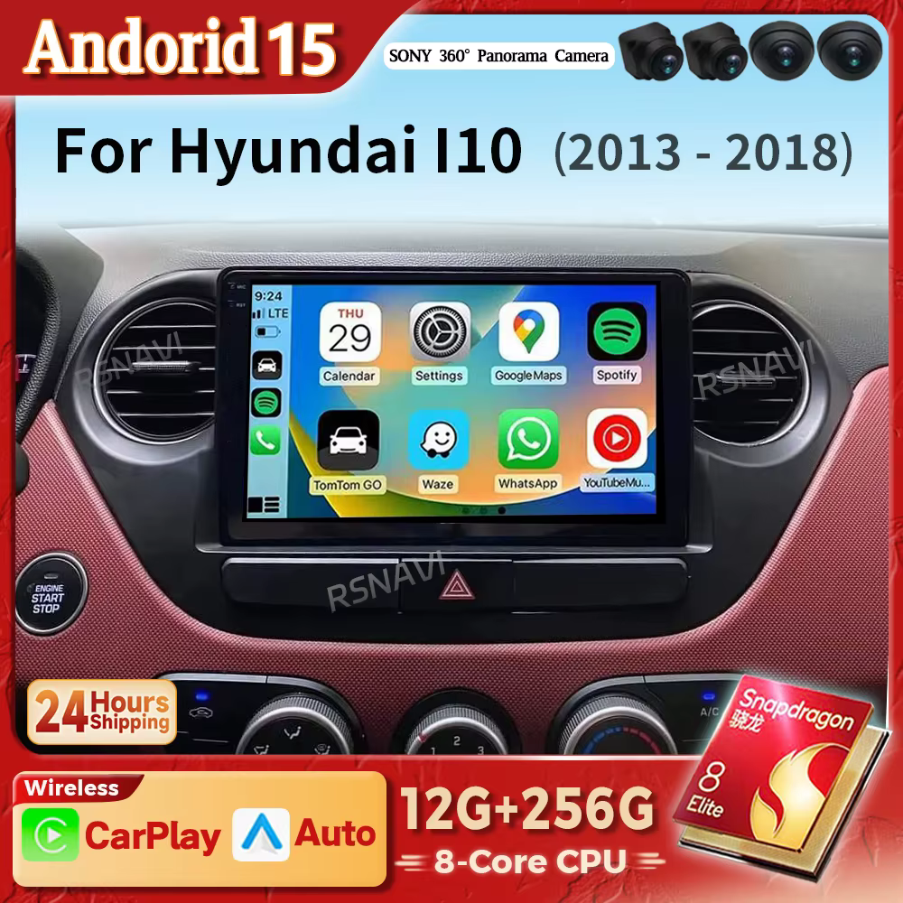 Radio Android 15 CarPlay y GPS Multimedia – Hyundai i10 2013-2018 2 DIN