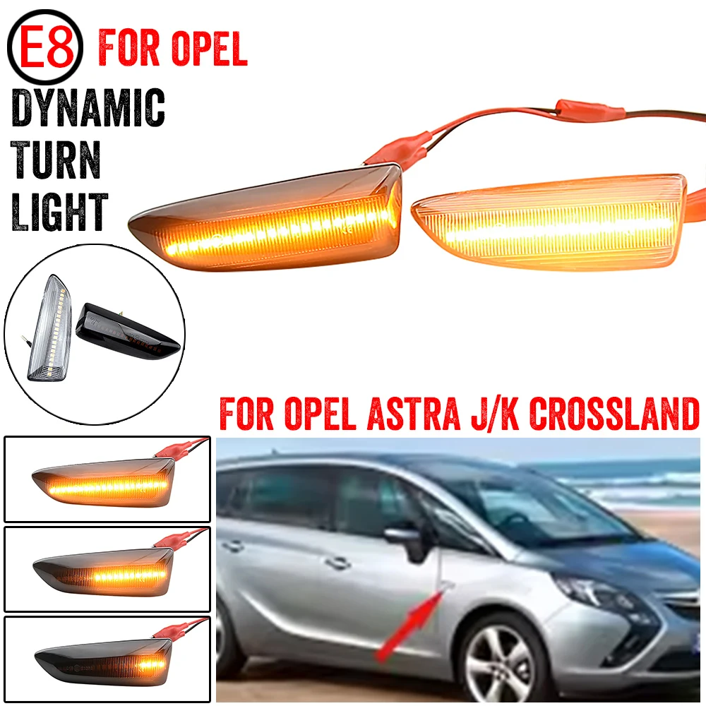 Luces posición lateral LED dinámicas Opel Astra J K Crossland Insignia B Zafira - imagen 4