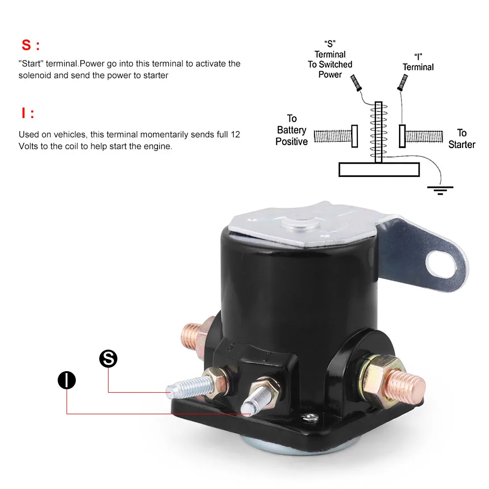 Solenoide de arranque B6AZ-11450-A 12V 4 pines - Ford vehiculos - imagen 5