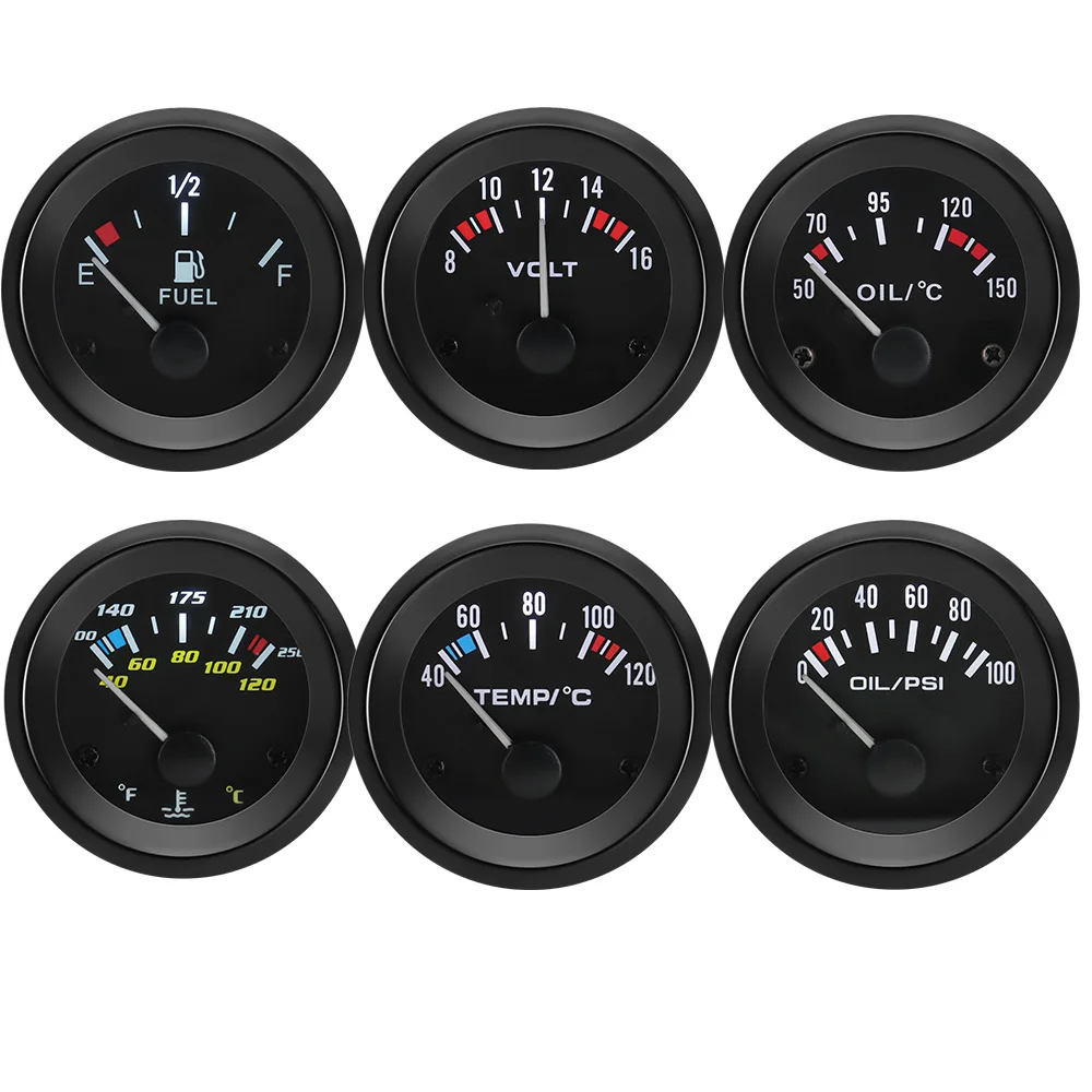 Indicador múltiple 52mm presión aceite voltaje combustible temperatura coche 12V - imagen 2