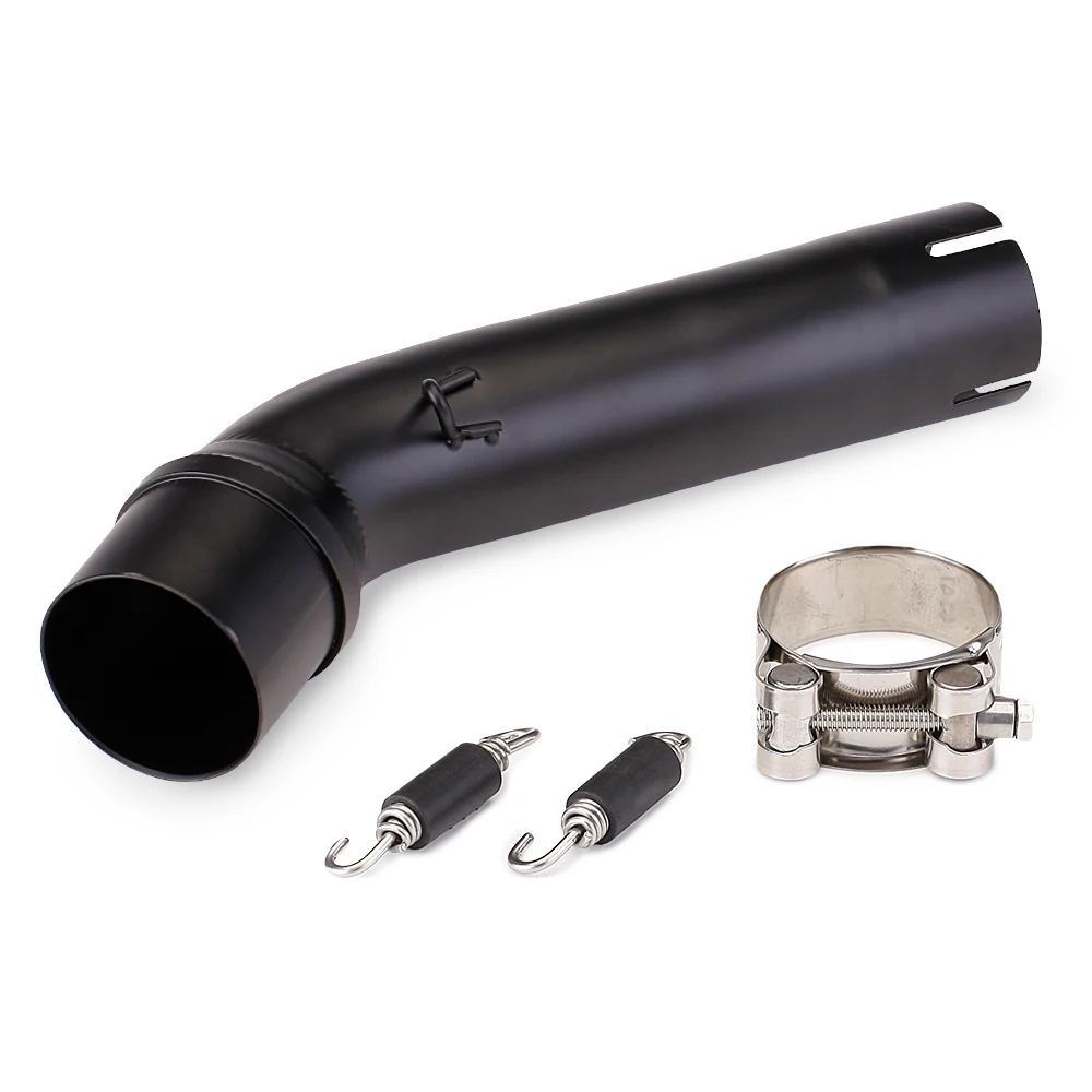 Tubo adaptador modificado de Escape para motocicleta HONDA Rebel 300 Rebel 500 CMX300 CMX500, tubo de enlace medio negro de Escape de 51mm inoxidable - imagen 5