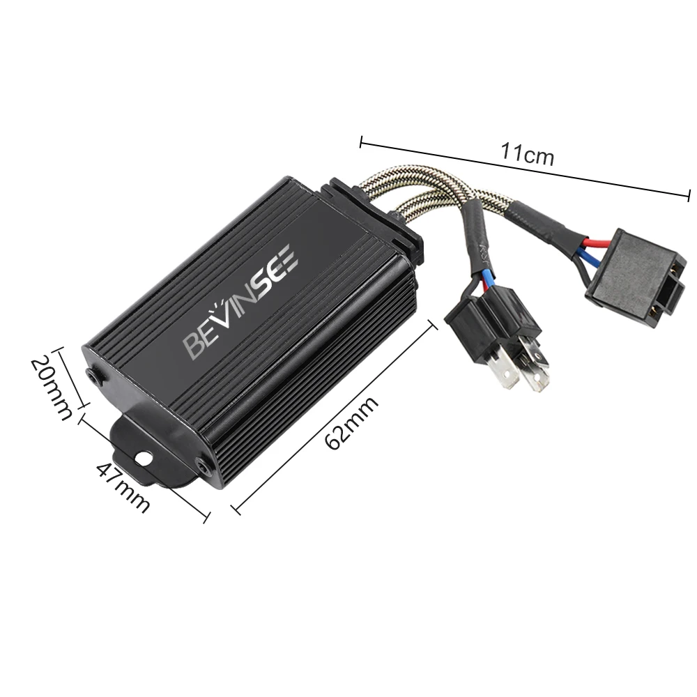 BEVINSEE 50W LED Headlight Load Resistor H7 H4 H11 H15 H8 H9 H3 9005 HB3 9006 HB4 9004 9007 9008 CANBUS Car Decoder Anti-Flicker - imagen 4
