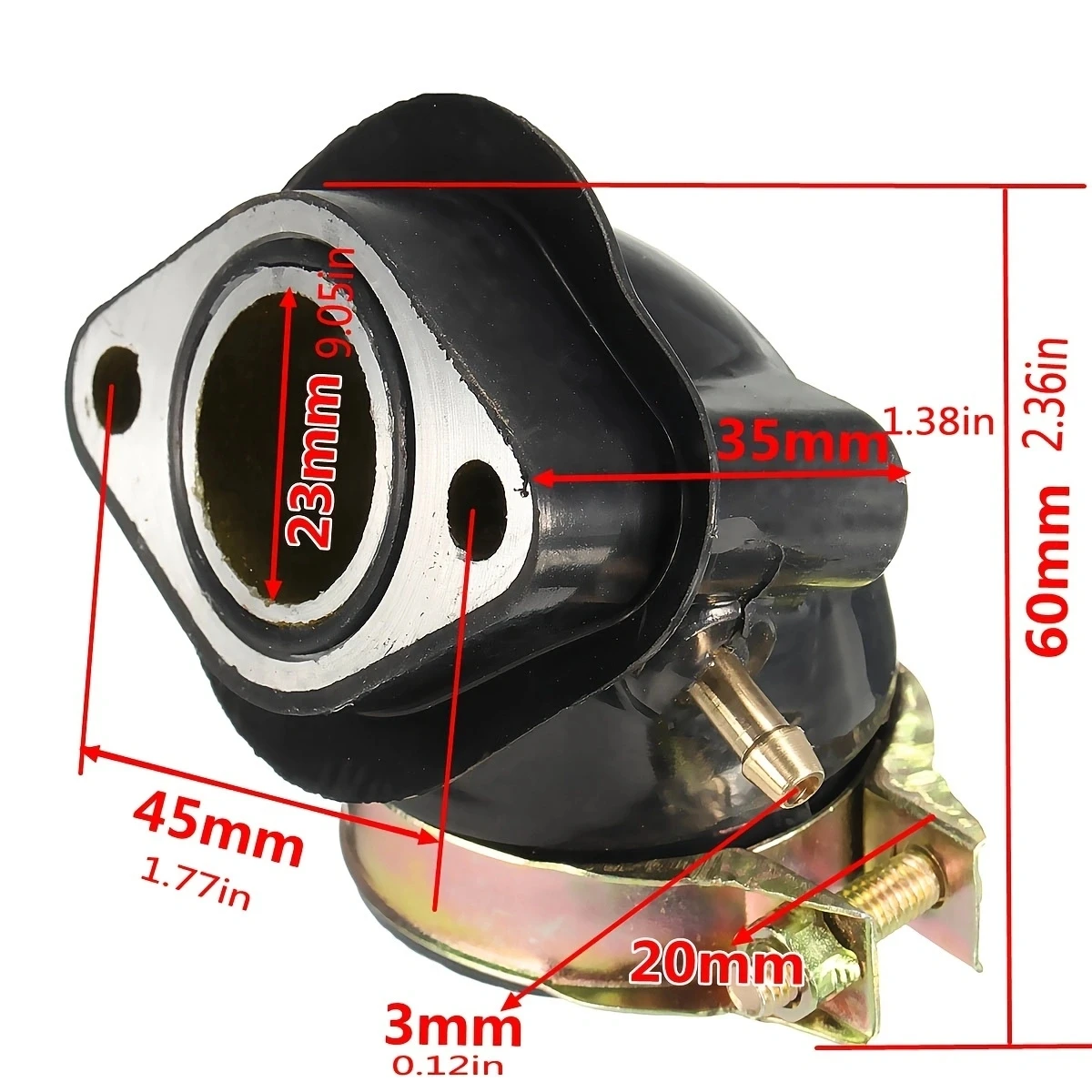 Abrazaderas colector admisión GY6 125cc scooter ciclomotor