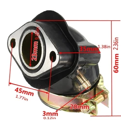 Abrazaderas colector admisión GY6 125cc scooter ciclomotor