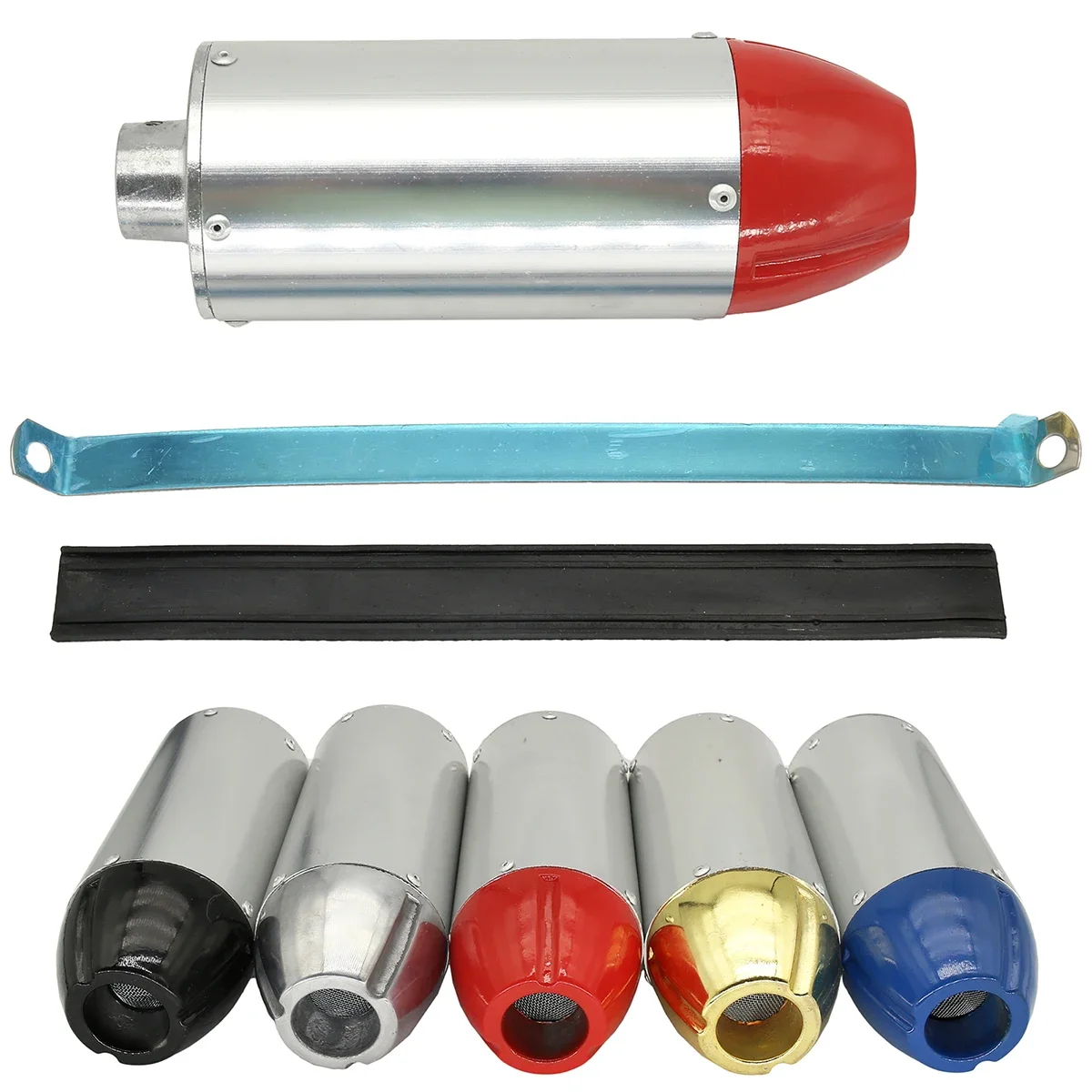 Silenciador Escape 28mm Pit Bike con Abrazadera - TTR CRF50 SSR 50-125cc