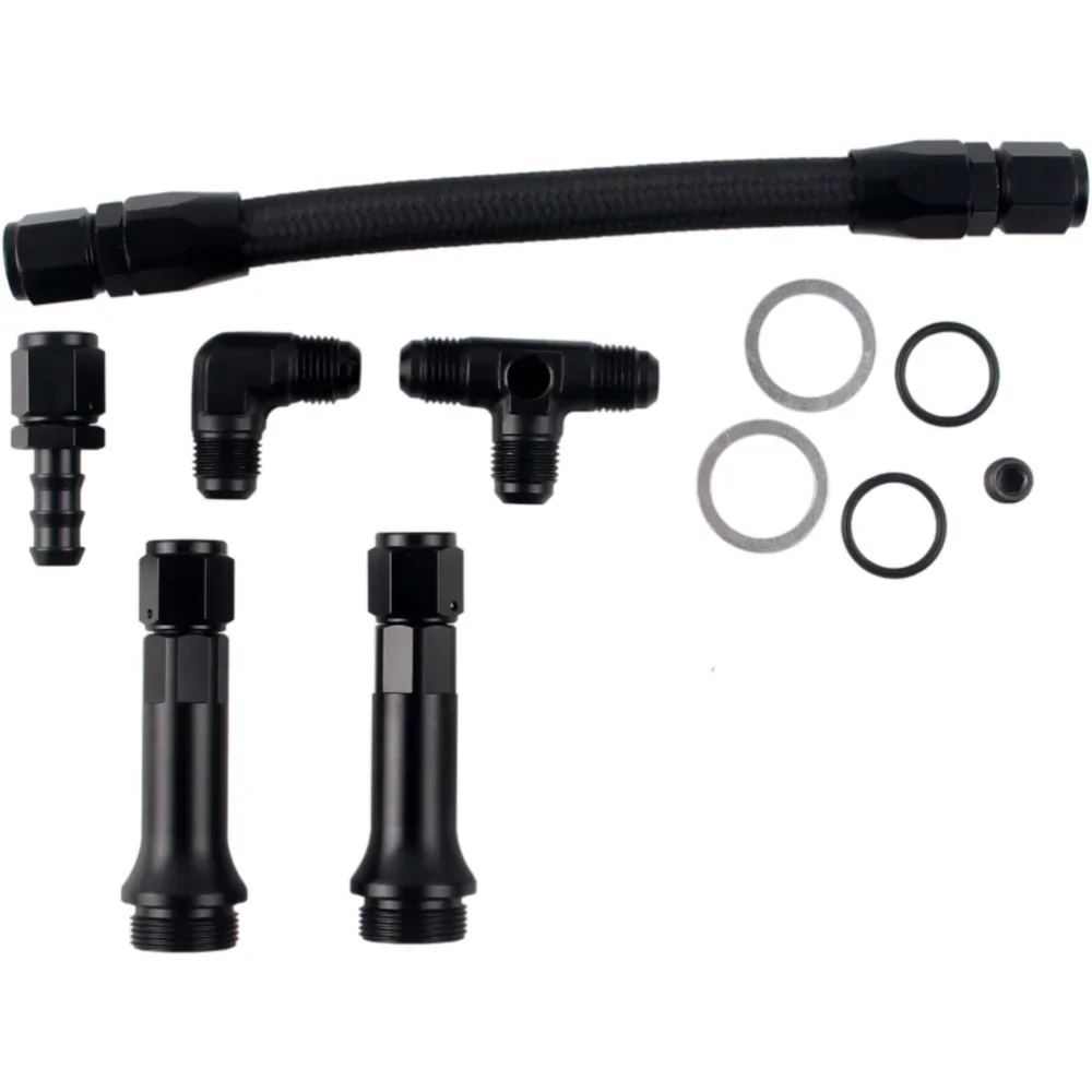 Kit línea combustible dual AN6 trenzada acero inoxidable para Holley 4150 - imagen 2