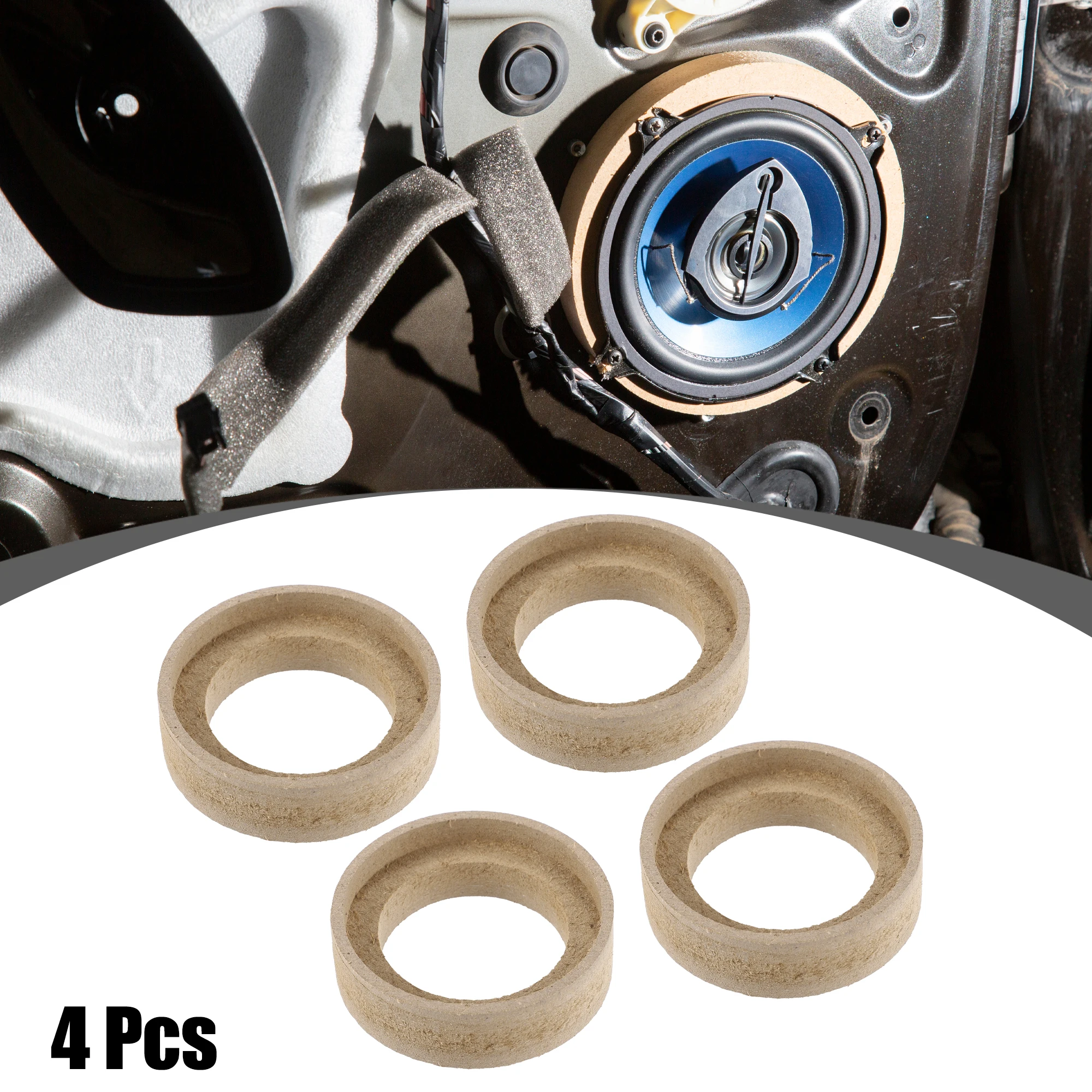 Aros separadores Autohaux de madera para subwoofer, beige