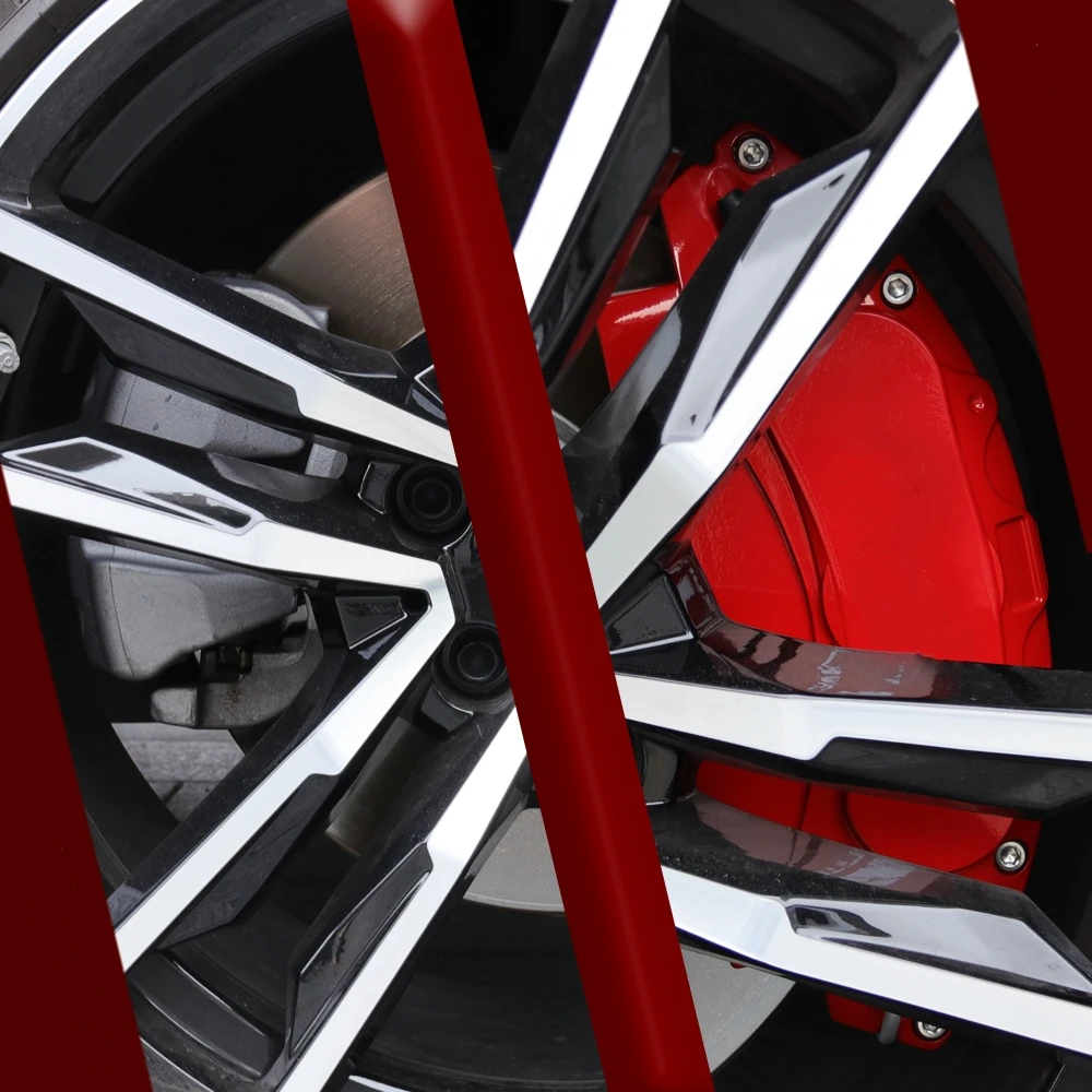 Cubierta de pinza de freno de coche Audi, Kit Exterior de modificación de rueda delantera y trasera de aleación de aluminio compatible con A1 A3 A4 A5 A6 A7 A8 TT RS TTS - imagen 2