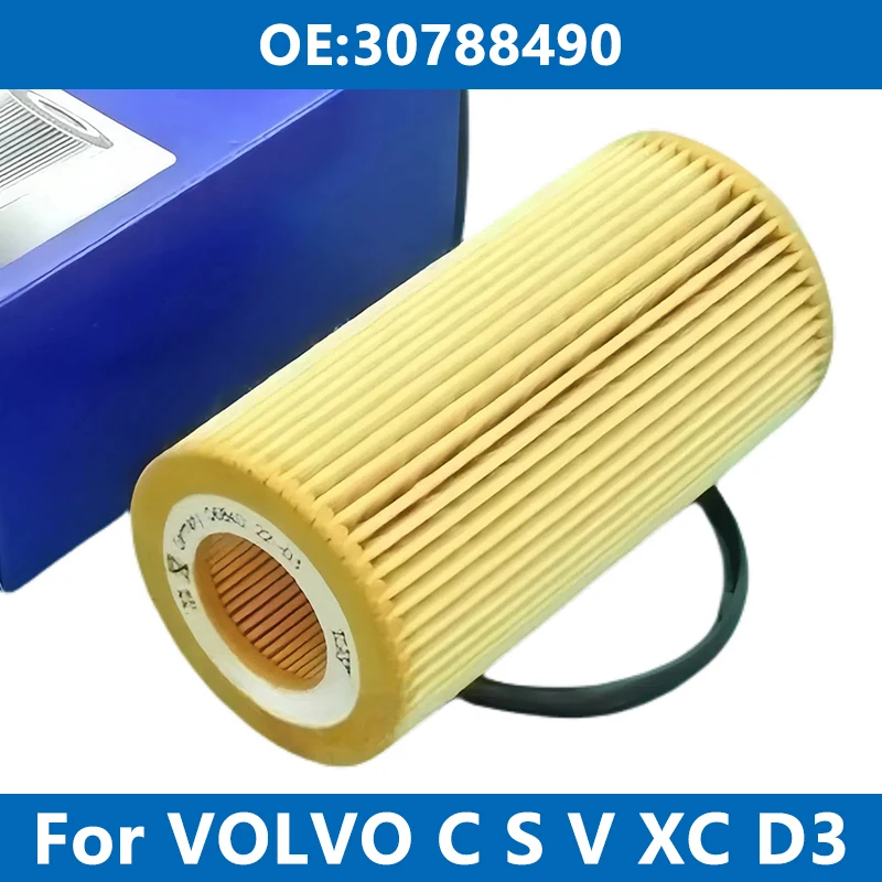 1/6/10 Uds filtro de aceite de coche 30788490 para motor VOLVO C30 C70 S40 S60 S80 V40 V50 V60 V70 XC60 XC70 D3 D4 D5 D6 2,0 T 2,4 AWD D5244