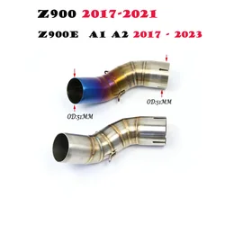 Tubo de enlace escape 51mm para Kawasaki Z900 2017-2021