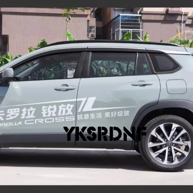 Visera de ventana cruzada negra Toyota Corolla 2022-2024 lluvia y sol - imagen 2