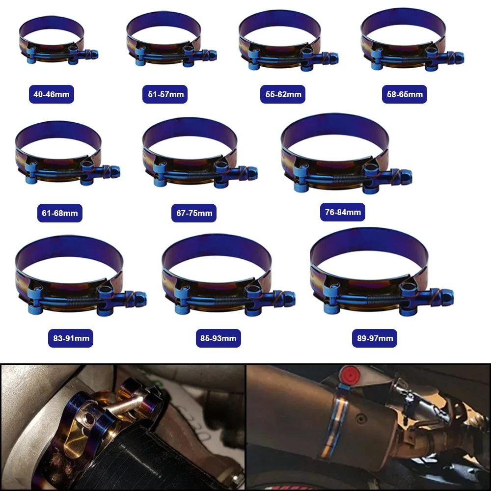 Acoplador silicona turbo-intercooler titanio azul 45-98mm manguera admisión - imagen 3
