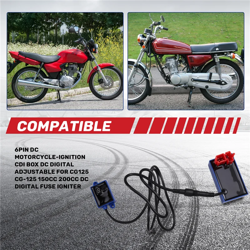 Centralita CDI digital DC de 6 pines para moto CG125, 150 y 200 cc - imagen 3