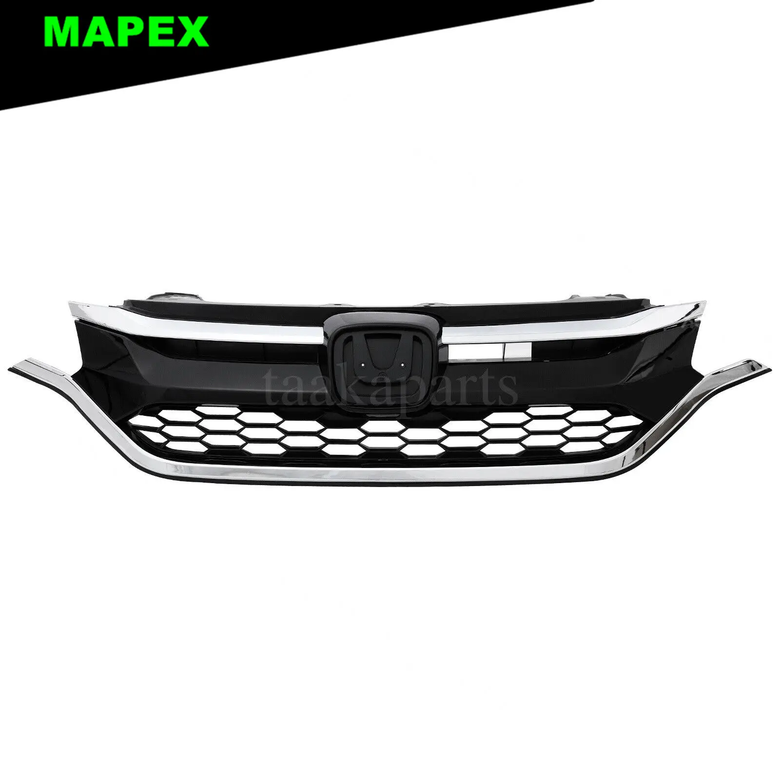 Parrilla delantera cromada de panal para Honda CR-V 2015-2016 - imagen 3