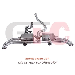 Catback Audi Q3 2.0 T quattro con válvula eléctrica, acero 304