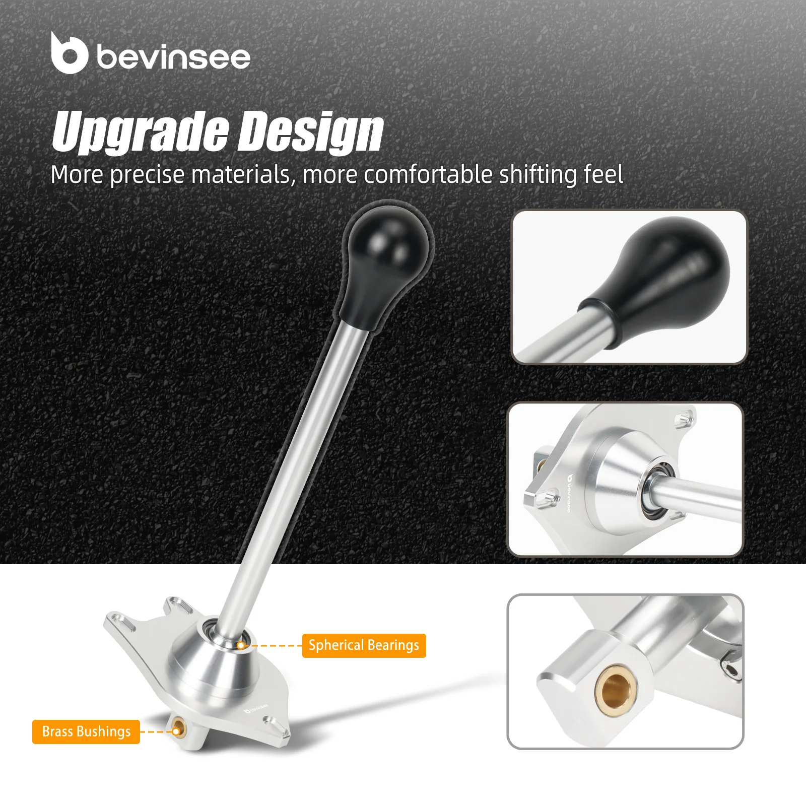 BEVINSEE Kit de palanca de cambios corta para BMW E90 E92 E91 E93 325i 328i 330i 335i 320i E87 E81 E82 E88 116i 118i 118d 116d 2006-2013 - imagen 2